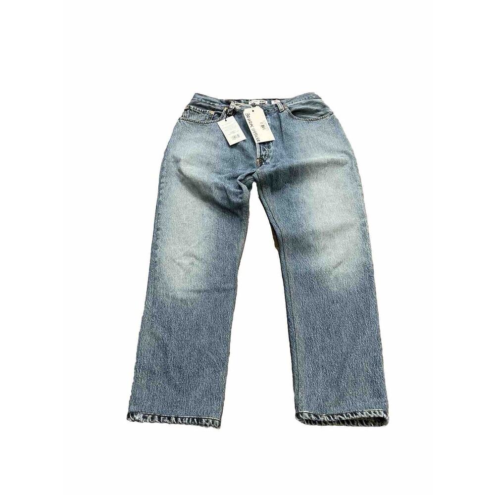 Re/Done Womens Blue Levi's High Rise Ankle Crop Size 30 NWT $395